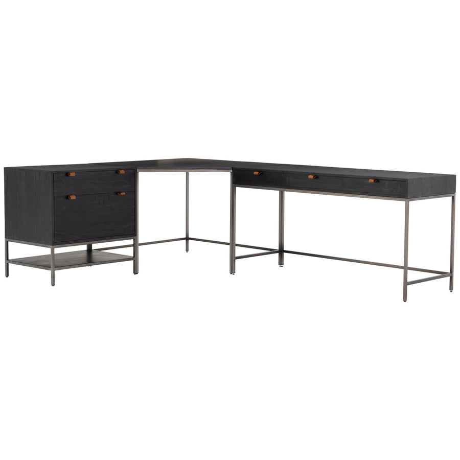 Four Hands Fulton Trey Desk System with Filing Cabinet