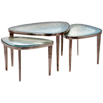 Interlude Home Jan Bunching Cocktail Tables - Blue Grey