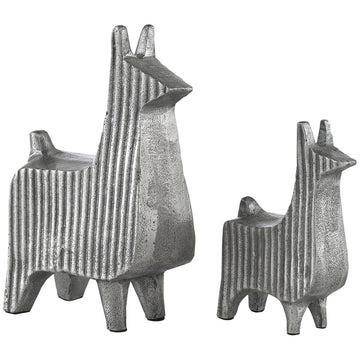 Currey and Company Cria Llama Sculpture Set