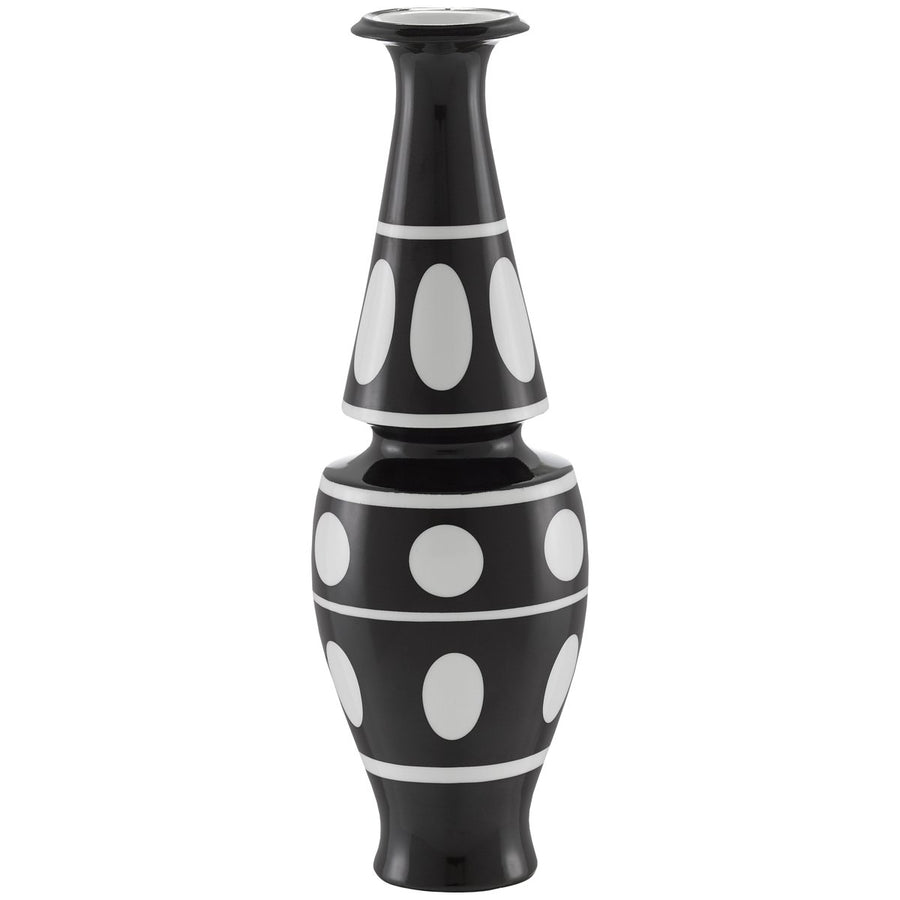 Currey and Company De Luca Black and White Vase