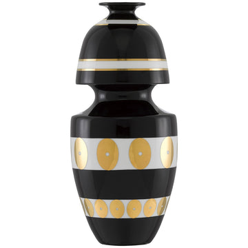 Currey and Company De Luca Black and Gold Gourd Vase