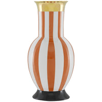 Currey and Company De Luca Coral Stripe Vase