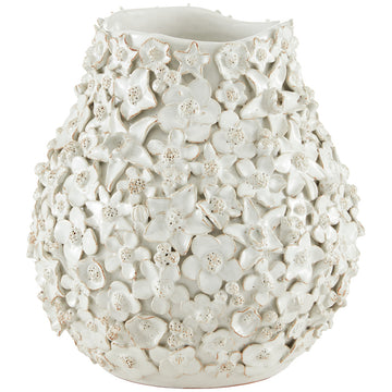 Currey and Company Jessamine White Vase