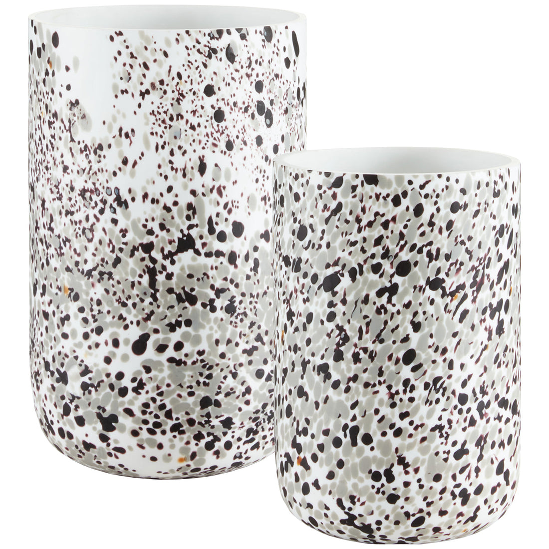 Currey and Company Pari White Confetti Vase, 2-Piece Set
