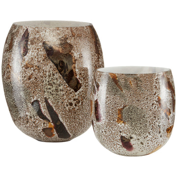 Currey and Company Bora Speckle Vase, 2-Piece Set