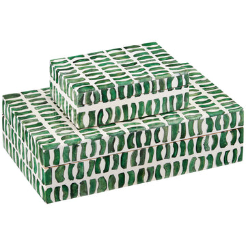 Currey and Company Emerald Box, 2-Piece Set