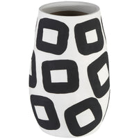 Currey and Company Pagliacci White and Black Vase