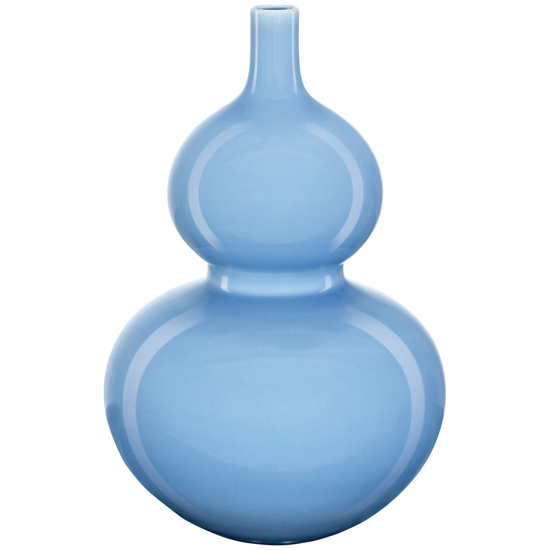 Currey and Company Sky Blue Double Gourd Vase