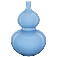 Currey and Company Sky Blue Double Gourd Vase