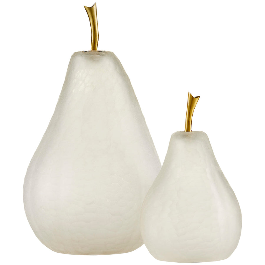 Currey and Company Pear Sculptures, 2-Piece Set