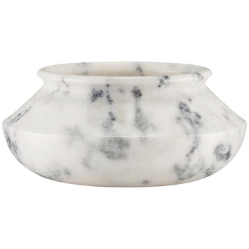 Currey and Company Punto Large White Marble Bowl