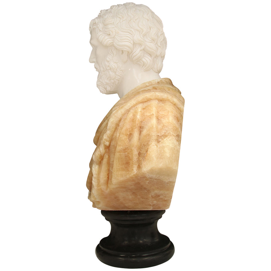 Currey and Company Thanos Marble Bust Sculpture