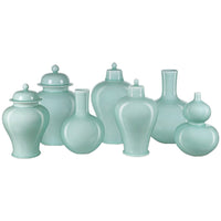 Currey and Company Celadon Double Gourd Green Vase