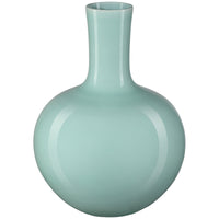 Currey and Company Celadon Medium Green Straight Neck Vase