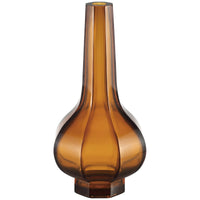 Currey and Company Amber and Gold Peking Stem Vase