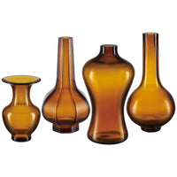 Currey and Company Amber and Gold Peking Maiping Vase