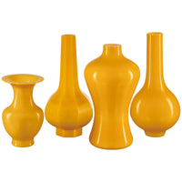 Currey and Company Imperial Yellow Peking Long Neck Vase
