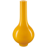 Currey and Company Imperial Yellow Peking Long Neck Vase