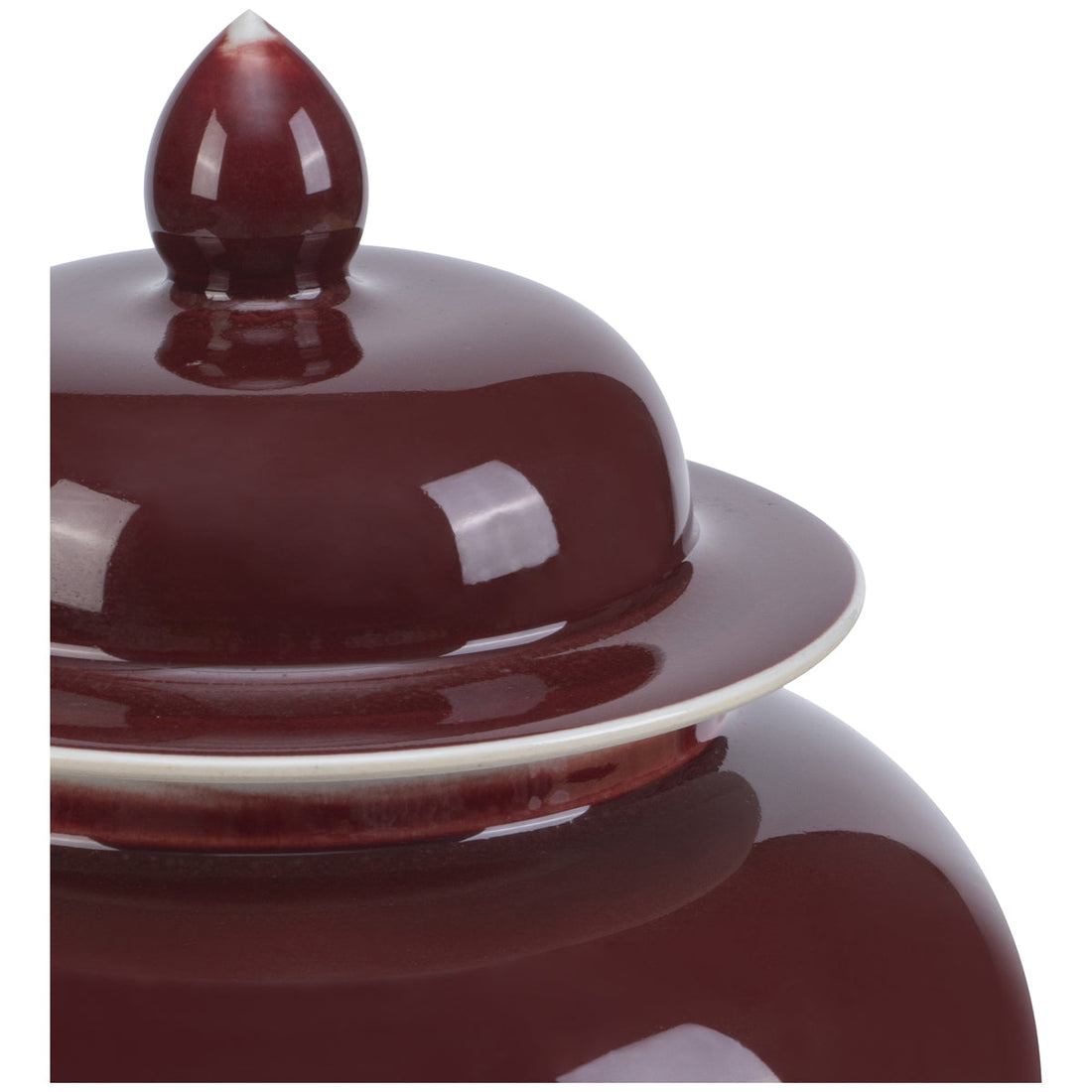 Currey and Company Oxblood Small Temple Jar