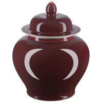 Currey and Company Oxblood Small Temple Jar