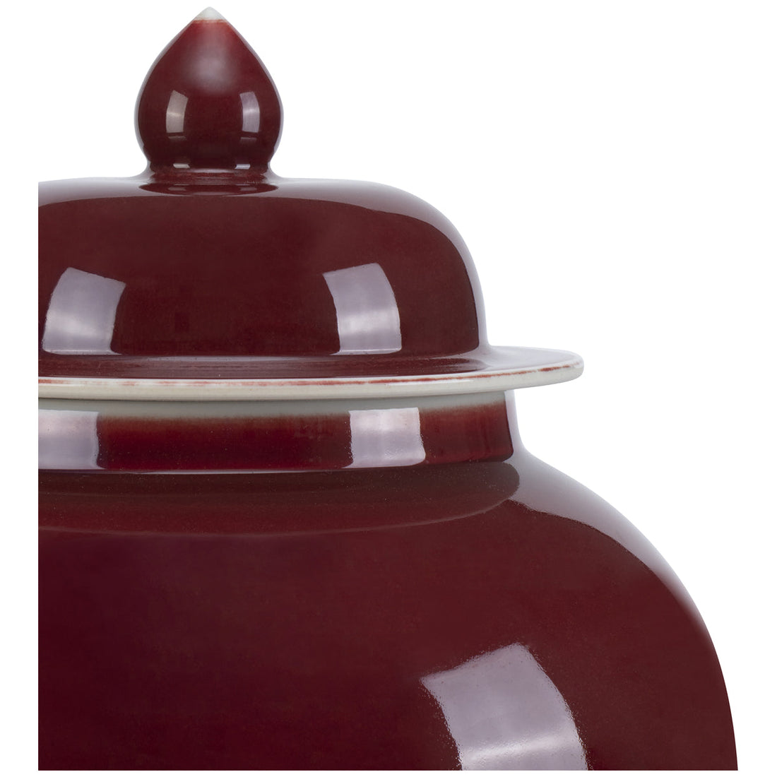 Currey and Company Oxblood Large Temple Jar