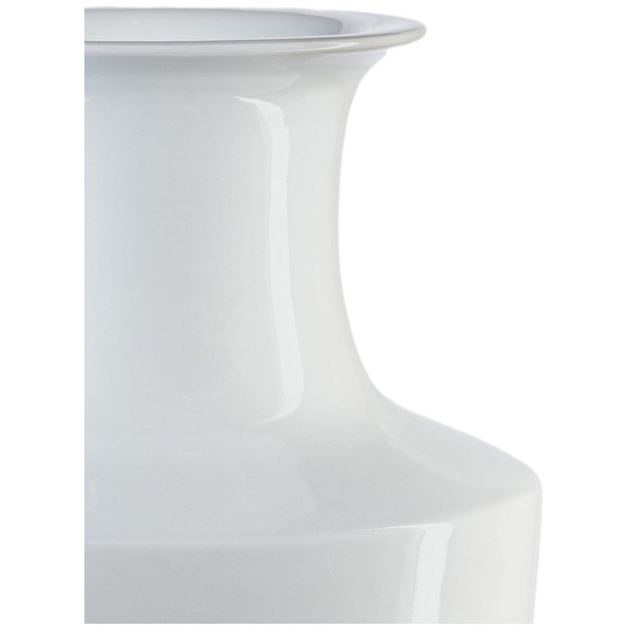 Currey and Company Imperial White Modern Shoulder Vase