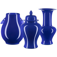 Currey and Company Ocean Blue Corolla Vase