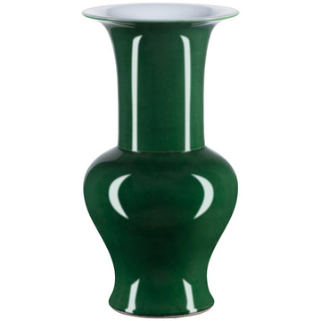 Currey and Company Imperial Green Corolla Vase