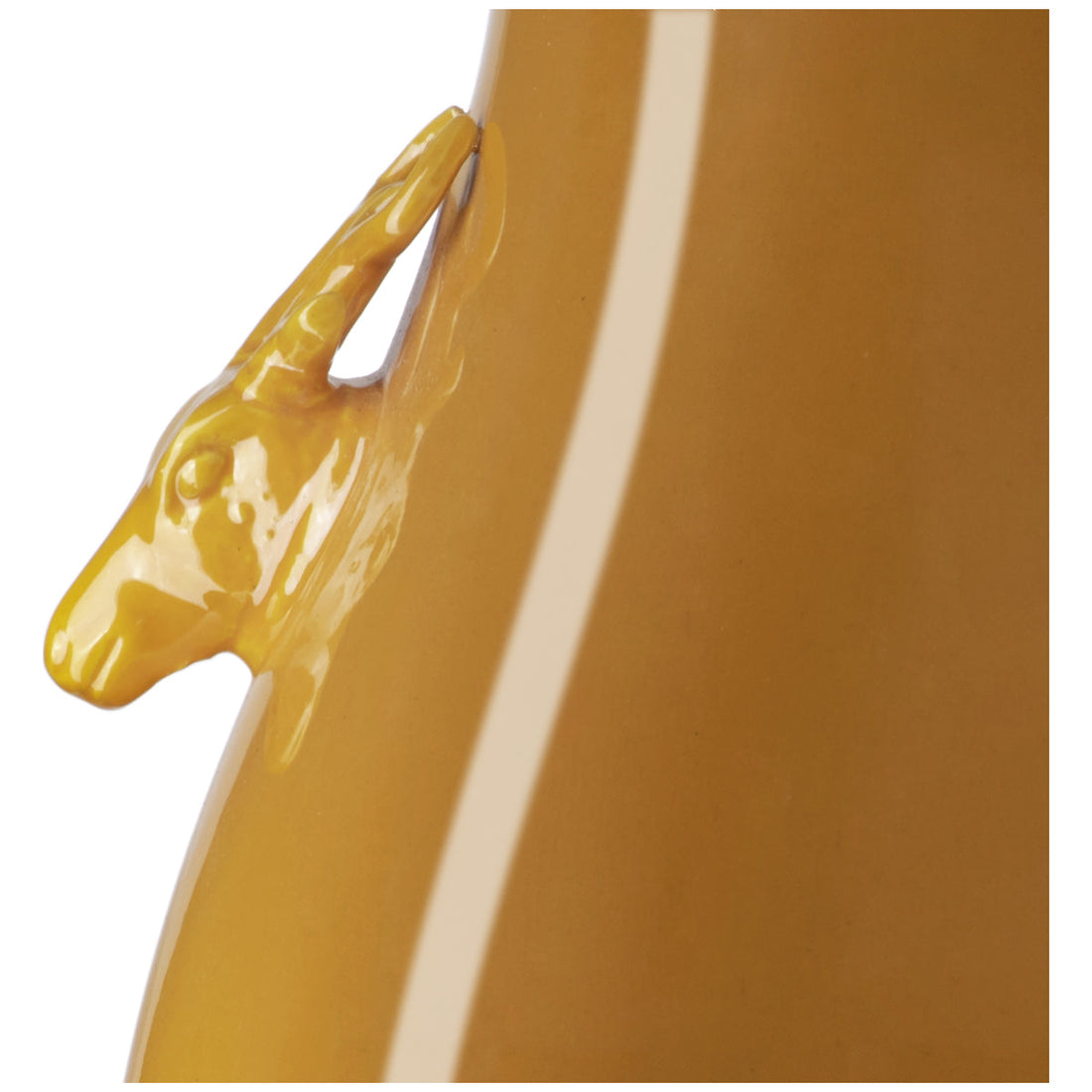 Currey and Company Imperial Yellow Deer Ears Vase