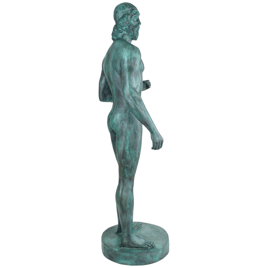 Currey and Company Standing Greek Warrior Bronze Sculpture