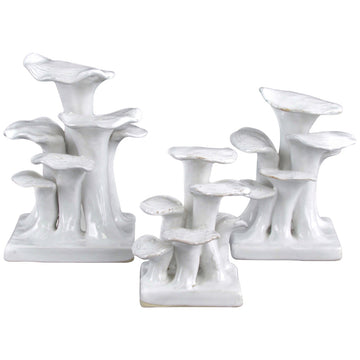 Currey and Company Ivory Lichens Sculpture, 3-Piece Set
