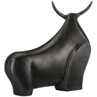 Currey and Company Ferdinand Bull Sculpture