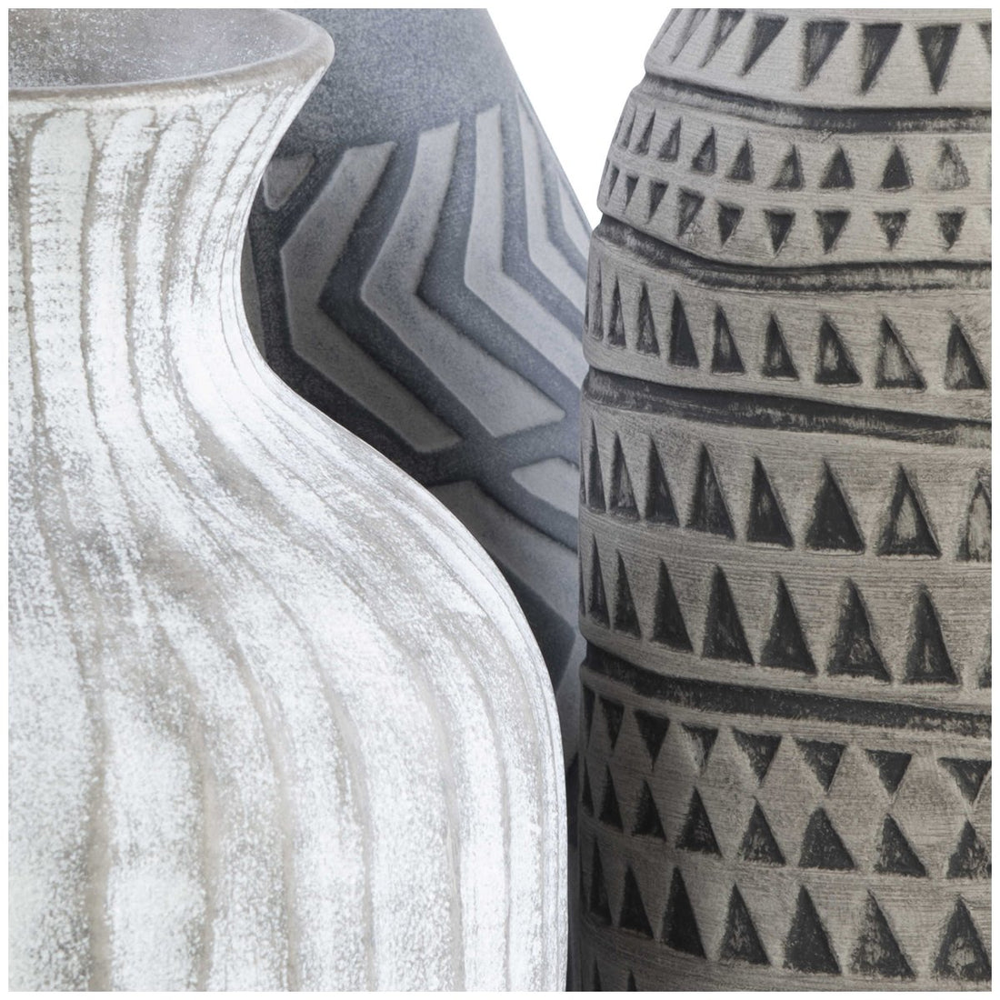 Uttermost Natchez Geometric Vases, 3-Piece Set