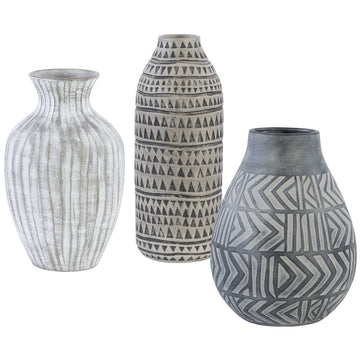 Uttermost Natchez Geometric Vases, 3-Piece Set