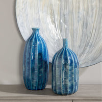 Uttermost Bixby Blue Vases, 2-Piece Set
