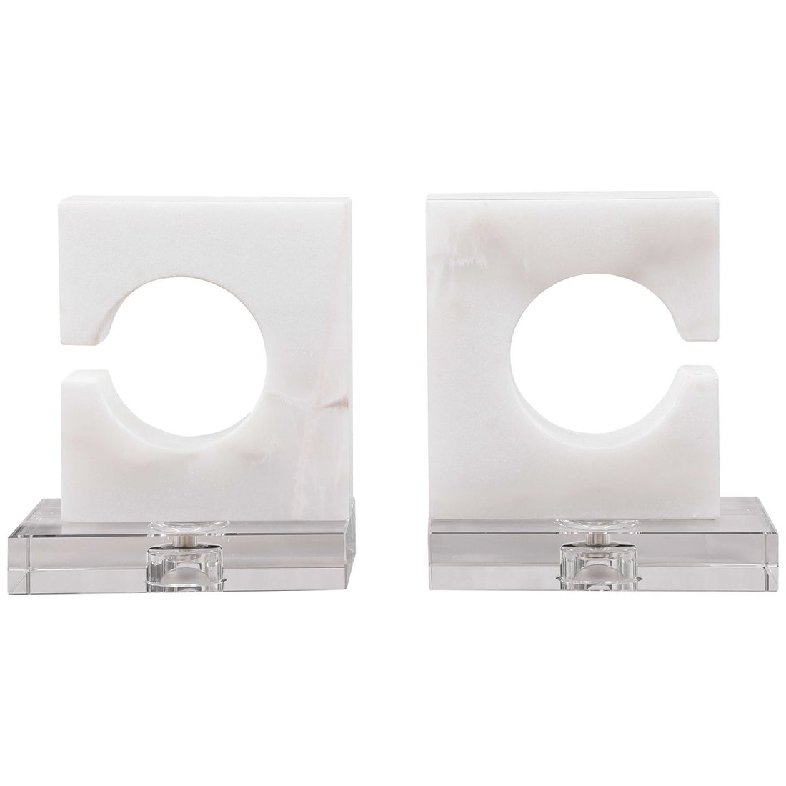 Uttermost Clarin White & Gray Bookends, Set of 2