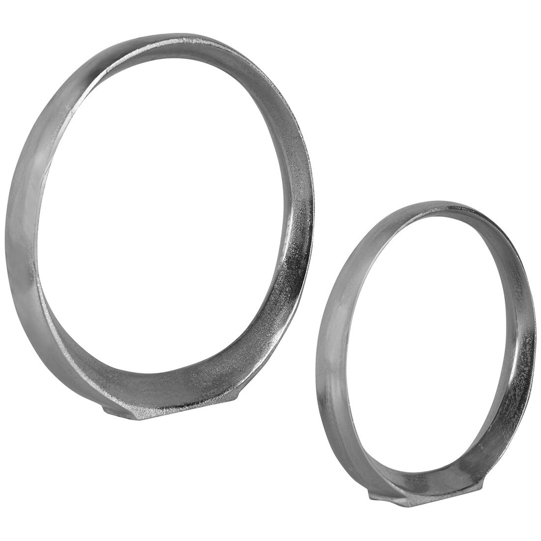 Uttermost Orbits Nickel Ring Sculptures, 2-Piece Set