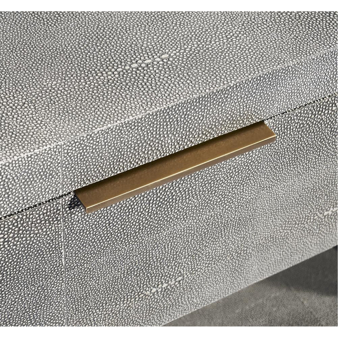 Interlude Home Montaigne Bedside Chest - Shagreen
