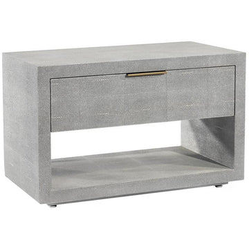 Interlude Home Montaigne Bedside Chest - Shagreen