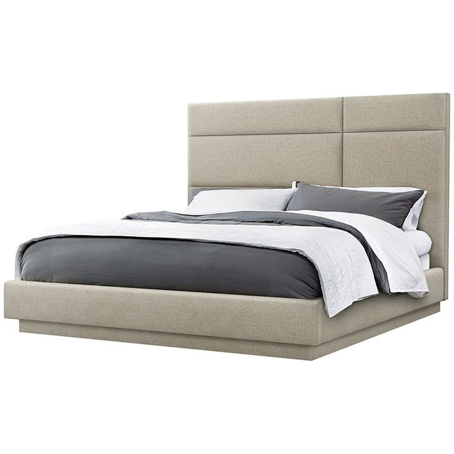 Interlude Home Quadrant Bed - Faux Linen