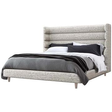 Interlude Home Ornette Paseo Linen Bed - Storm