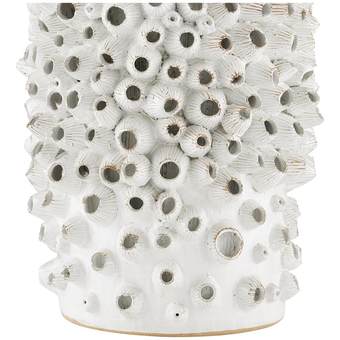 Currey and Company Barnacle White Accent Table