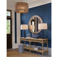 Currey and Company Jessamine Blue Accent Table