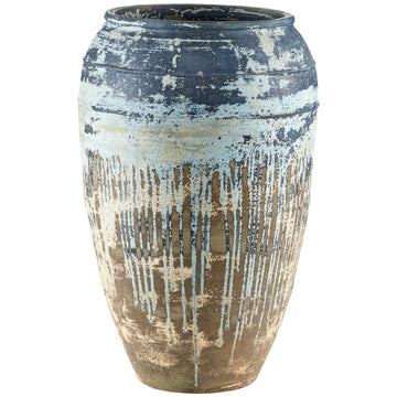Currey and Company Catania Large Blue Planter
