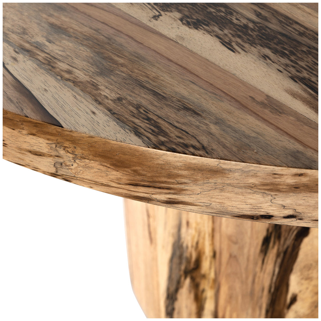 Four Hands Wesson Hudson Round Dining Table - Spalted Primavera