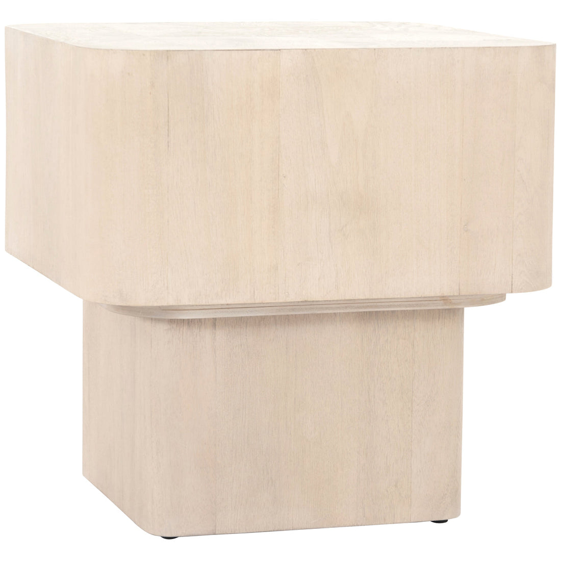 Four Hands Wesson Blanco End Table - Bleached Burl