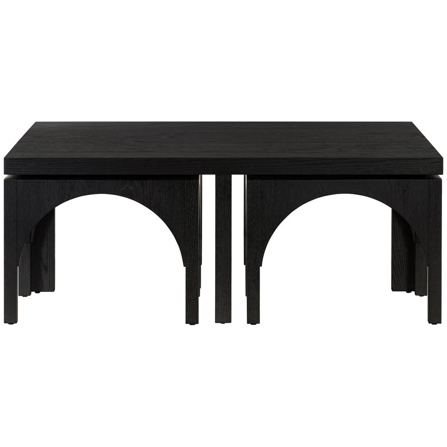 Four Hands Clara Amara Coffee Table with Nesting Arch Stools