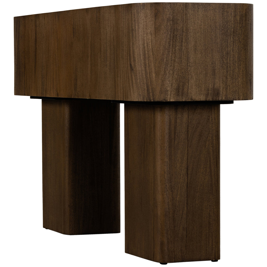 Four Hands Wesson Blanco Console Table - Warm Umber Burl