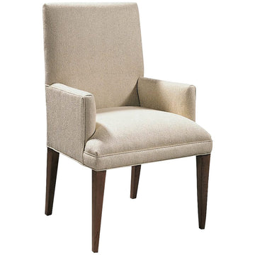 Hickory White Modern Walnut Arm Chair