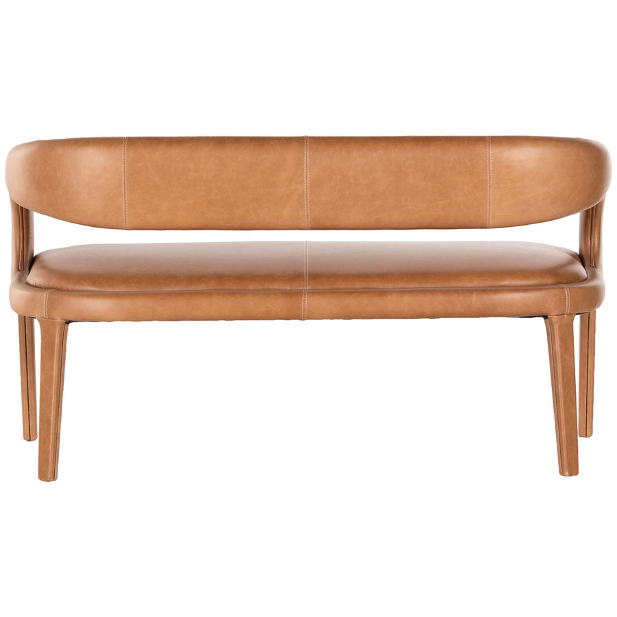 Four Hands Townsend Hawkins Leather Dining Bench - Sonoma Butterscotch